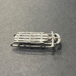 Silver Sled Brooch